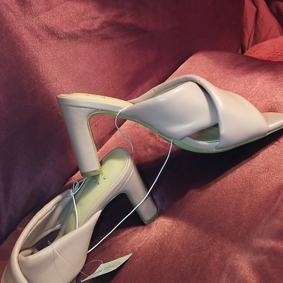 Nwy 6.5 padded 2.7/8 inch sturdy heel front wrap slide sandal extra padd… - Picture 3 of 11